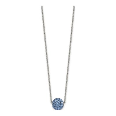 Stainless Steel Crystal Enamel Pendant Necklace – view 4