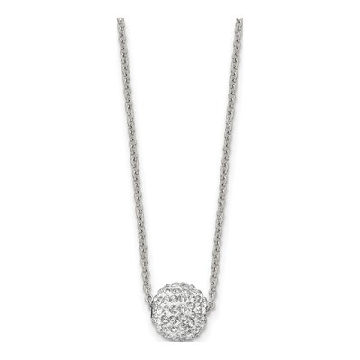 Stainless Steel Crystal Enamel Pendant Necklace