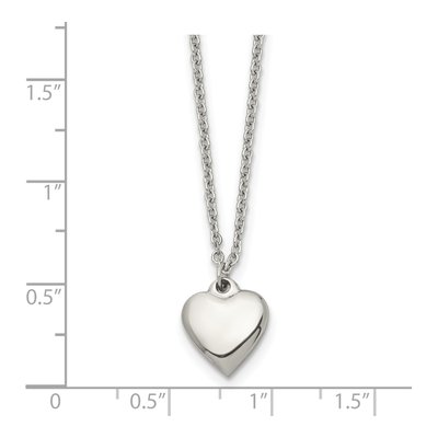 Stainless Steel Heart Pendant Necklace – view 6