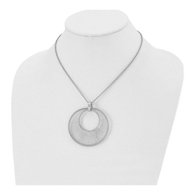 Stainless Steel Wire Circle Pendant Necklace – view 5
