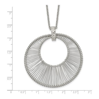 Stainless Steel Wire Circle Pendant Necklace – view 6