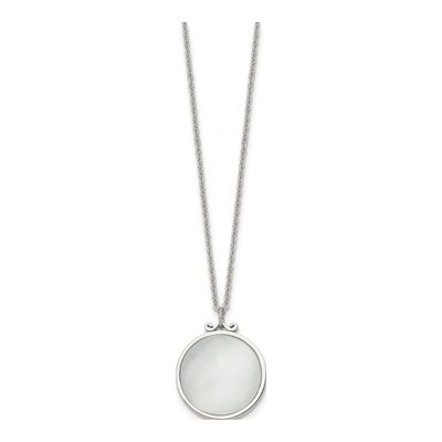 Stainless Steel Cat's Eye Reversible Pendant Necklace – view 4