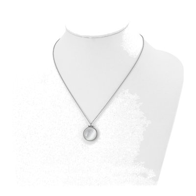 Stainless Steel Cat's Eye Reversible Pendant Necklace – view 5