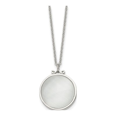 Stainless Steel Cat's Eye Reversible Pendant Necklace