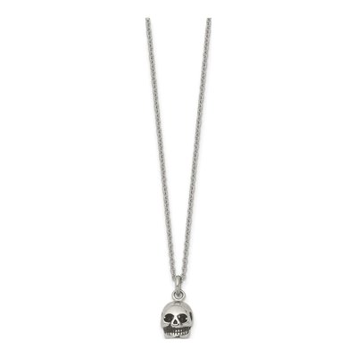 Stainless Steel Skull Pendant Necklace – view 4