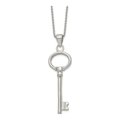 Stainless Steel Key Pendant Necklace – view 4