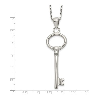 Stainless Steel Key Pendant Necklace – view 6