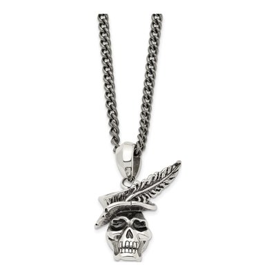 Stainless Steel Skull Pendant Necklace – view 4