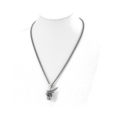Stainless Steel Skull Pendant Necklace – view 5