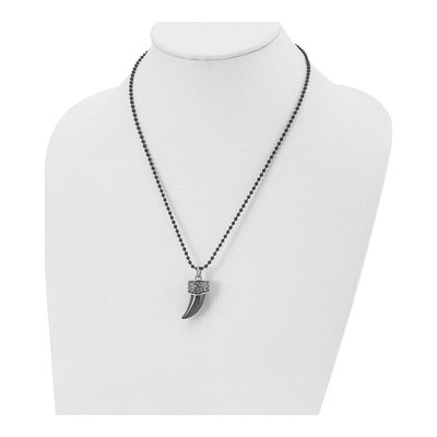 Black Stainless Steel Claw Pendant Necklace – view 5