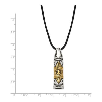 Stainless Steel Star of David Pendant Necklace – view 4