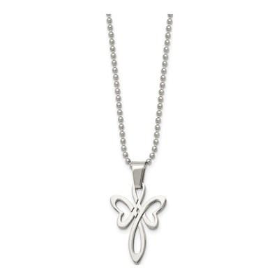 Stainless Steel Cross Pendant Necklace – view 4