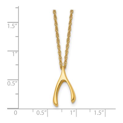 Stainless Steel Wishbone Pendant Necklace – view 6