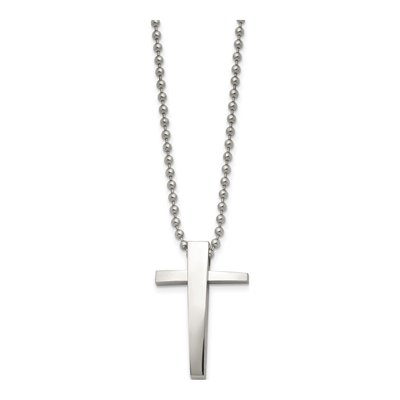 Stainless Steel Cross Pendant Necklace – view 4