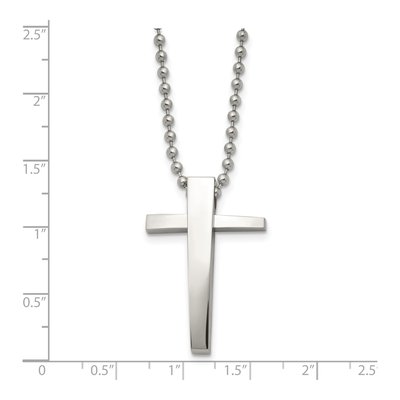 Stainless Steel Cross Pendant Necklace – view 6