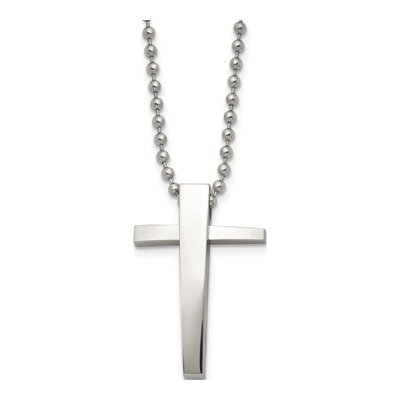Stainless Steel Cross Pendant Necklace