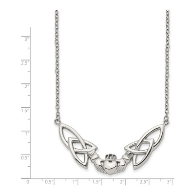 Stainless Steel Claddagh Necklace – view 4
