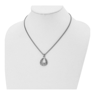 Stainless Steel Claddagh Pendant Necklace – view 5