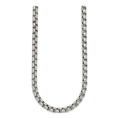 Stainless Steel 6mm Rounded Box Rolo Chain – view 3