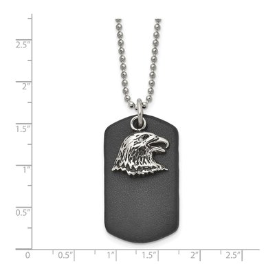 Stainless Steel Eagle Dog Tag Pendant Necklace – view 7