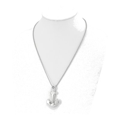Stainless Steel Anchor Pendant Necklace – view 5