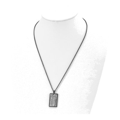 Black Stainless Steel Power Passion Pendant Necklace – view 5