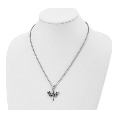 Stainless Steel Cross Wings Pendant Necklace – view 5