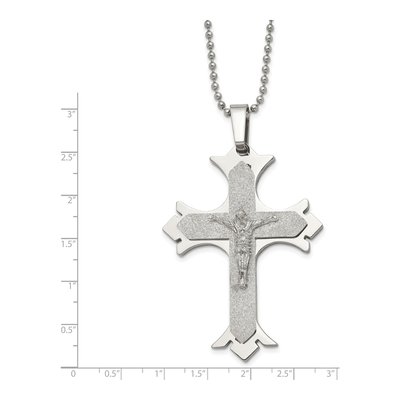 Stainless Steel Crucifix Pendant Necklace – view 4