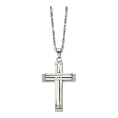 Stainless Steel Cross Pendant Necklace – view 4