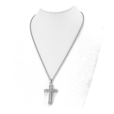 Stainless Steel Cross Pendant Necklace – view 5