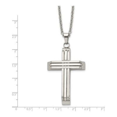 Stainless Steel Cross Pendant Necklace – view 6