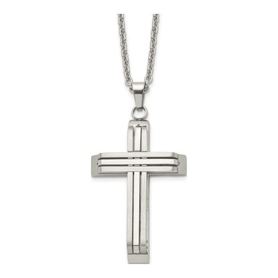 Stainless Steel Cross Pendant Necklace