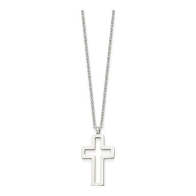 Stainless Steel Cross Pendant Necklace – view 5