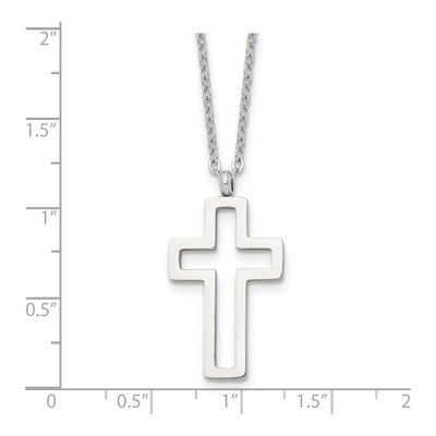 Stainless Steel Cross Pendant Necklace – view 7