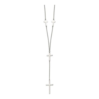 Stainless Steel Cross Pendant Necklace – view 4