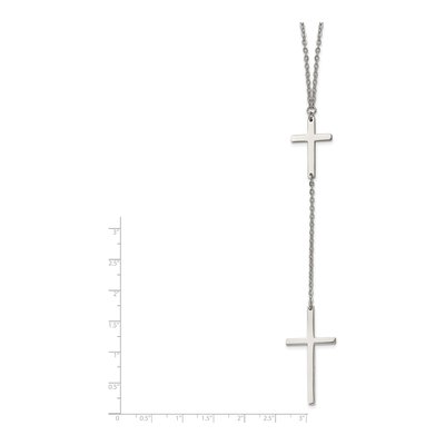 Stainless Steel Cross Pendant Necklace – view 5