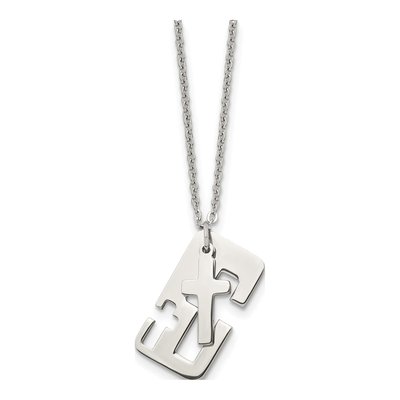Stainless Steel Cross Pendant Necklace