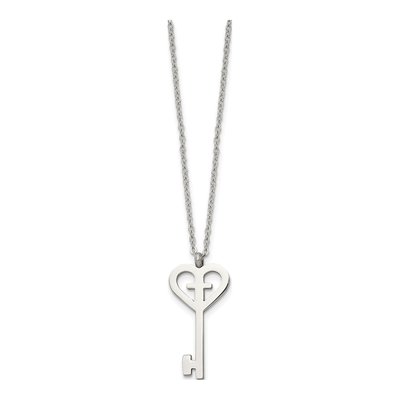 Stainless Steel Key Cross Pendant Necklace – view 4