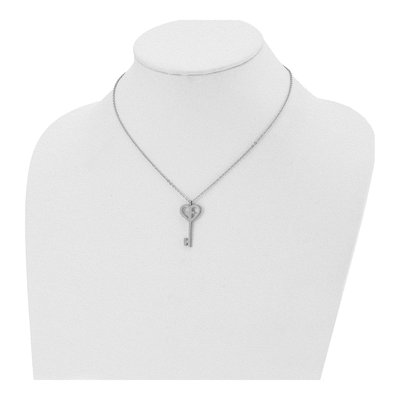 Stainless Steel Key Cross Pendant Necklace – view 5