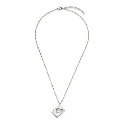 Stainless Steel Lord's Prayer Notebook Pendant Necklace – view 6