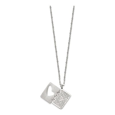 Stainless Steel Lord's Prayer Notebook Pendant Necklace – view 8