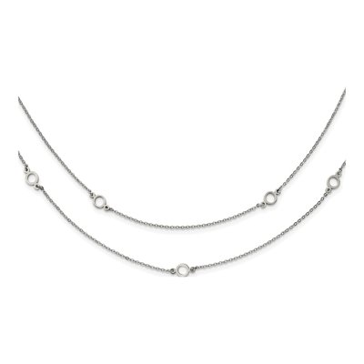 Stainless Steel Two Strand Necklace – view 4