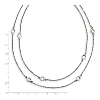 Stainless Steel Two Strand Necklace – view 6
