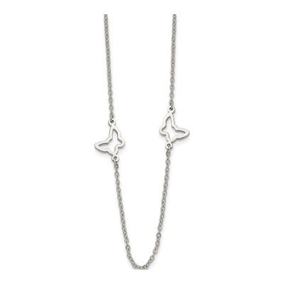 Stainless Steel Butterfly Necklace – view 3