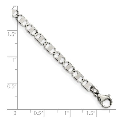 Stainless Steel 5mm Anchor Chain Bracelet – view 4