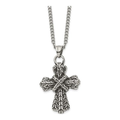 Stainless Steel Cross Pendant Necklace – view 4