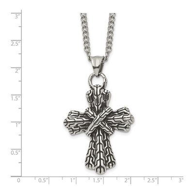 Stainless Steel Cross Pendant Necklace – view 6