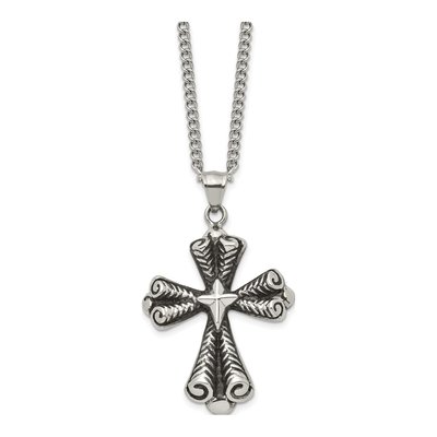 Stainless Steel Cross Pendant Necklace – view 4