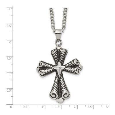 Stainless Steel Cross Pendant Necklace – view 6