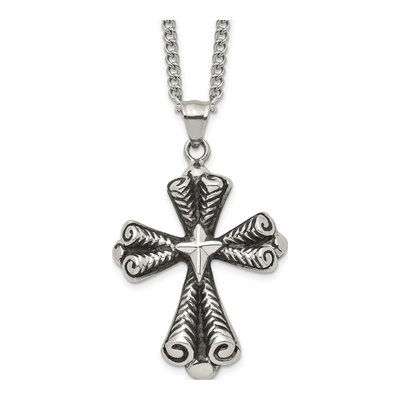 Stainless Steel Cross Pendant Necklace